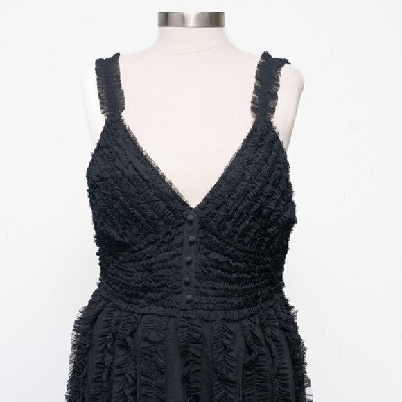 Mac Duggal. Sleeveless Ruffle Tiered Dress. - Picture 5 of 14